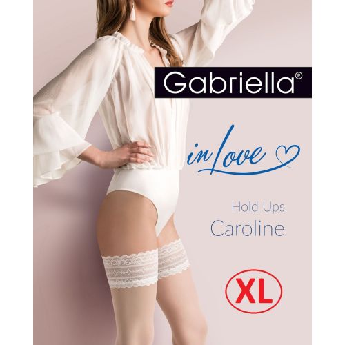 Calze Caroline Plus Size combfix 20den bialy 5/6 8726-1406