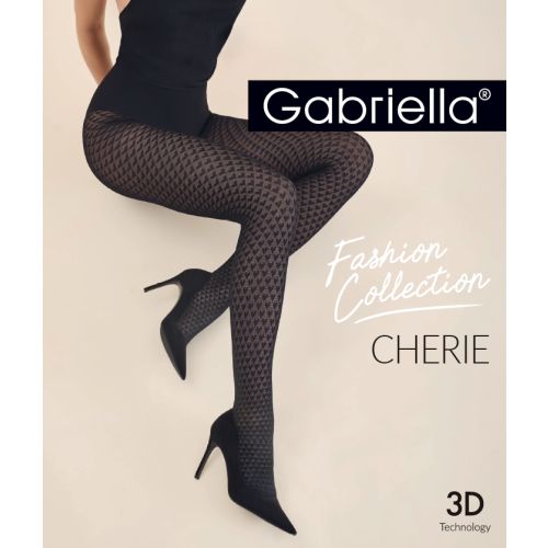 Cherie mintás microfibre 3D harisnyanadrág, 60den chocco 3 8621-2203