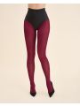 Galia mintás microfibre 3D harisnyanadrág, 80den bordó 5
