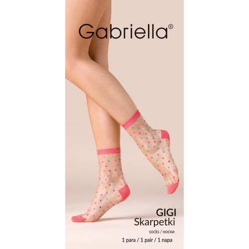 Gigi színes pöttyös bokafix rózsaszín 39-41 8962-6409