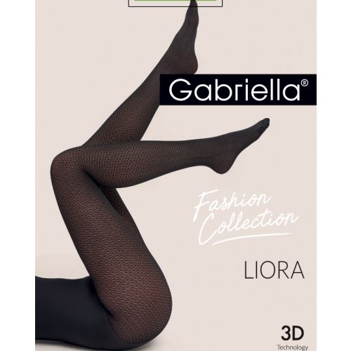Liora geometriai mintás micro 3D harisnyanadrág, 70den 8636