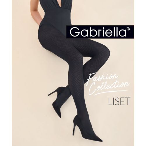 Liset mintás microfibre 3D harisnyanadrág, 80den nero 3 8625-5203