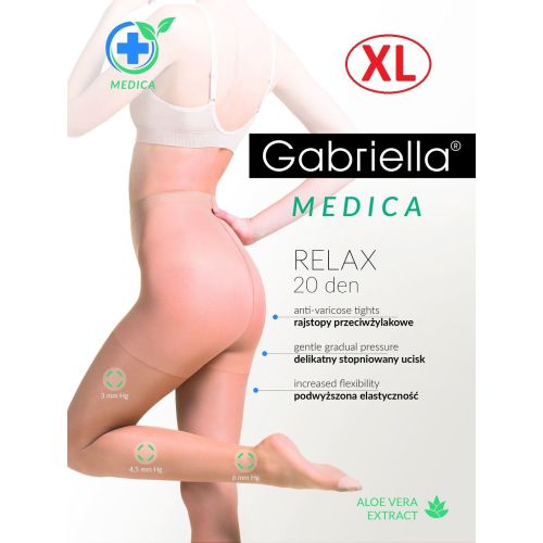 Relax 20 den XL kompressziós alakformáló harisnya 5-ös mére grafit 5 8105A-3105