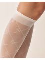 Rima rombuszmintás  térdfix 20den bézs