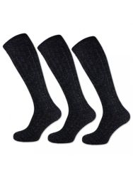 RS férfi Norvég stílusú gyapjú térdzokni 3pár/csomag sötétszürke RS33334