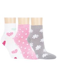 RS rövid szárú női mintás bambusz bokazokni 3pár/csomag  RS15247