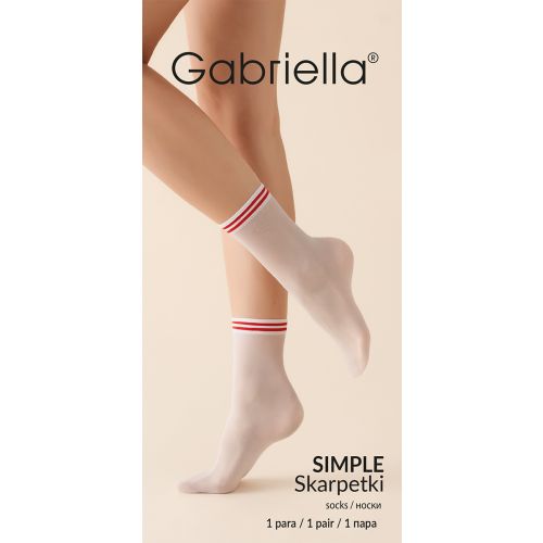 Simple passzéban csíkos bokafix fehér Simple passzéban csíkos bokafix fehér 8942-1400