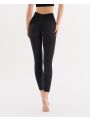 Varrás nélküli bordás leggings fekete L/XL