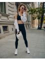 Varrás nélküli leggings fekete L/XL