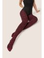 Velora mintás micro 3D harisnyanadrág, bordó 3