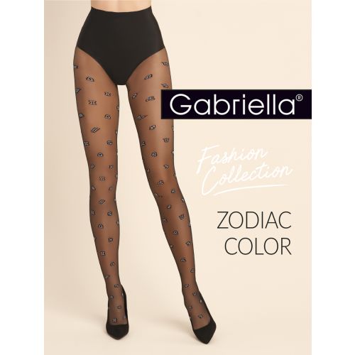 Zodiac Color csillagjegyes harisnyanadrág 20den nero/bialy 3 8307-5203